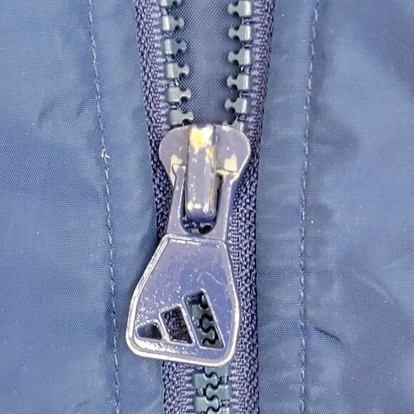 Vintage 90s ADIDAS Hooded Windbreaker Zip Jacket Large 36x27 Boxy Baggy - Picture 11 of 16